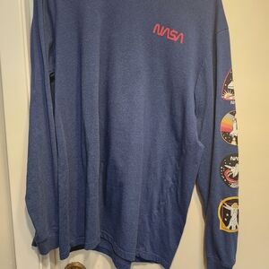 Fifth Sun Navy NASA Graphic Long Sleeve Tee